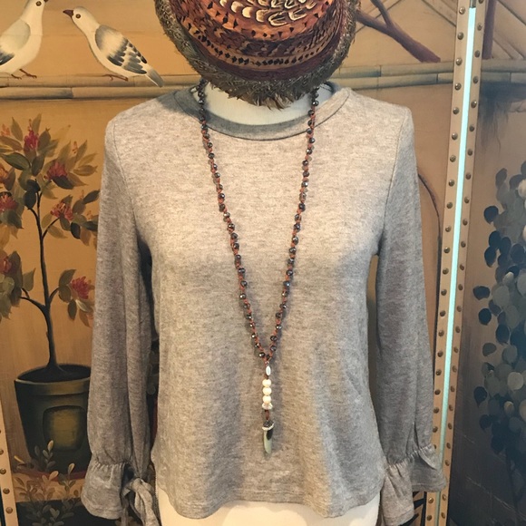 ⭐️GREY LIGHTWEIGHT TOP⭐️NWT⭐️SO SOFT⭐️ - Picture 6 of 6